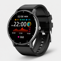 Black Round Full Touch Screen Sports Smart Watch With Ip67 Waterproof