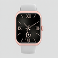 Grey Pink Always On Display Square Smart Watch With 100+ Sports Modes