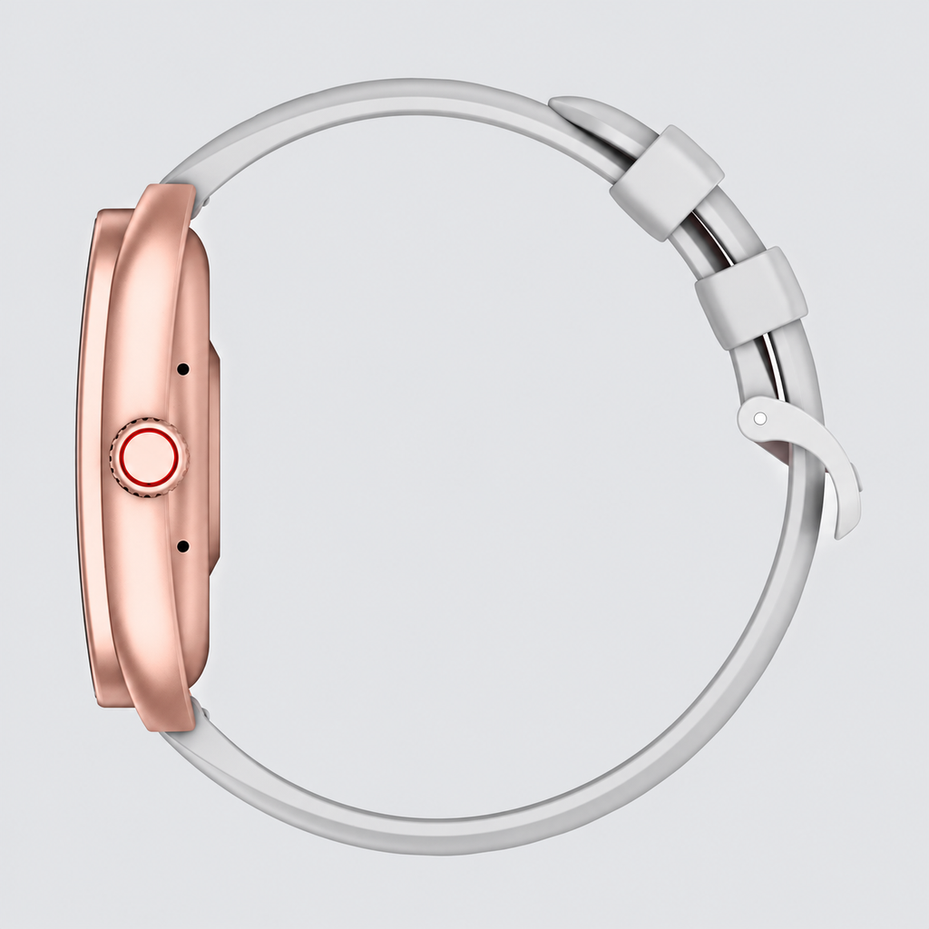 Grey Pink Always On Display Square Smart Watch With 100+ Sports Modes