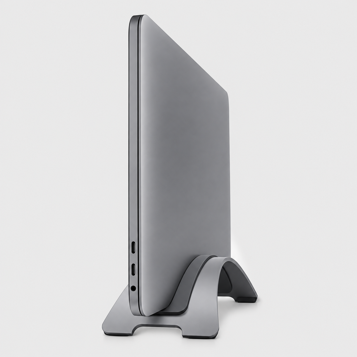 Vertical Laptop Stand For Saving Desk Space And Desktop Workstation Setup