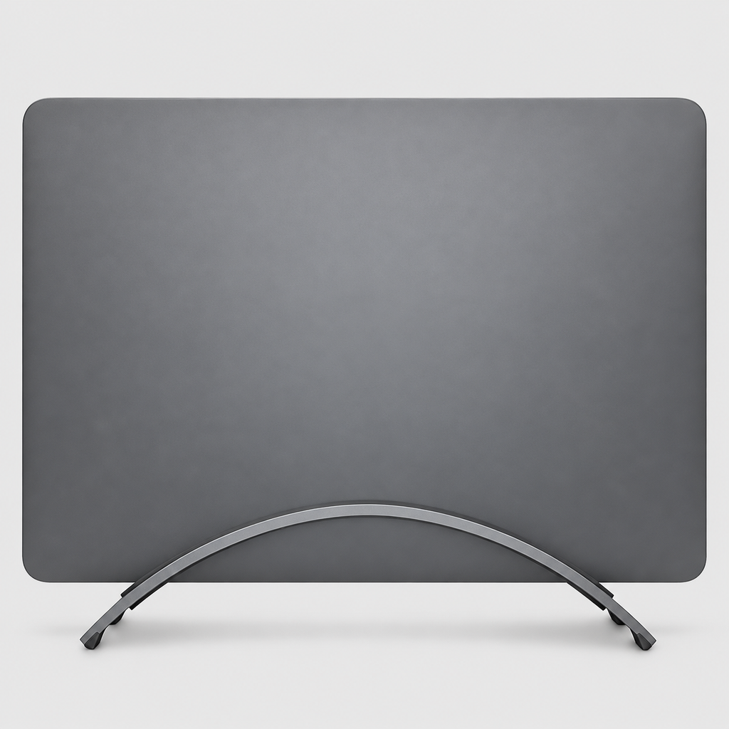 Vertical Laptop Stand For Saving Desk Space And Desktop Workstation Setup